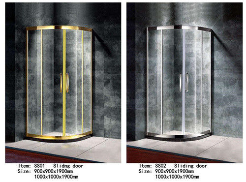 China Bacteriano anti inoxidable de la forma del sector del multicolor de los recintos de la puerta de la ducha del marco de acero proveedor