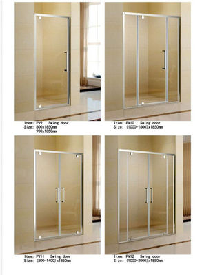 China El oscilación doble/los recintos plegables de la puerta de la ducha pulió el marco de aluminio del rectángulo proveedor