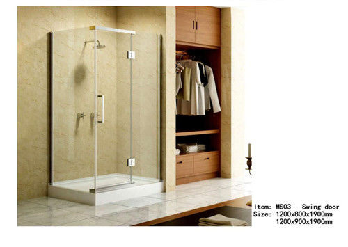 China Recintos de acrílico cuadrados de la ducha de la esquina de la bandeja, recinto de cristal de la ducha de los tres paneles proveedor