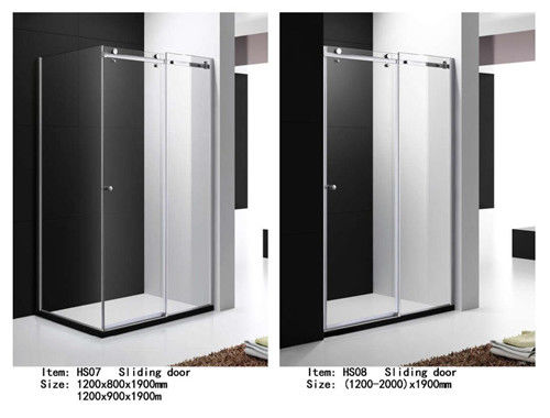 China Recintos de cristal moderados de la puerta de la ducha con la puerta deslizante lateral del rodillo el superior proveedor